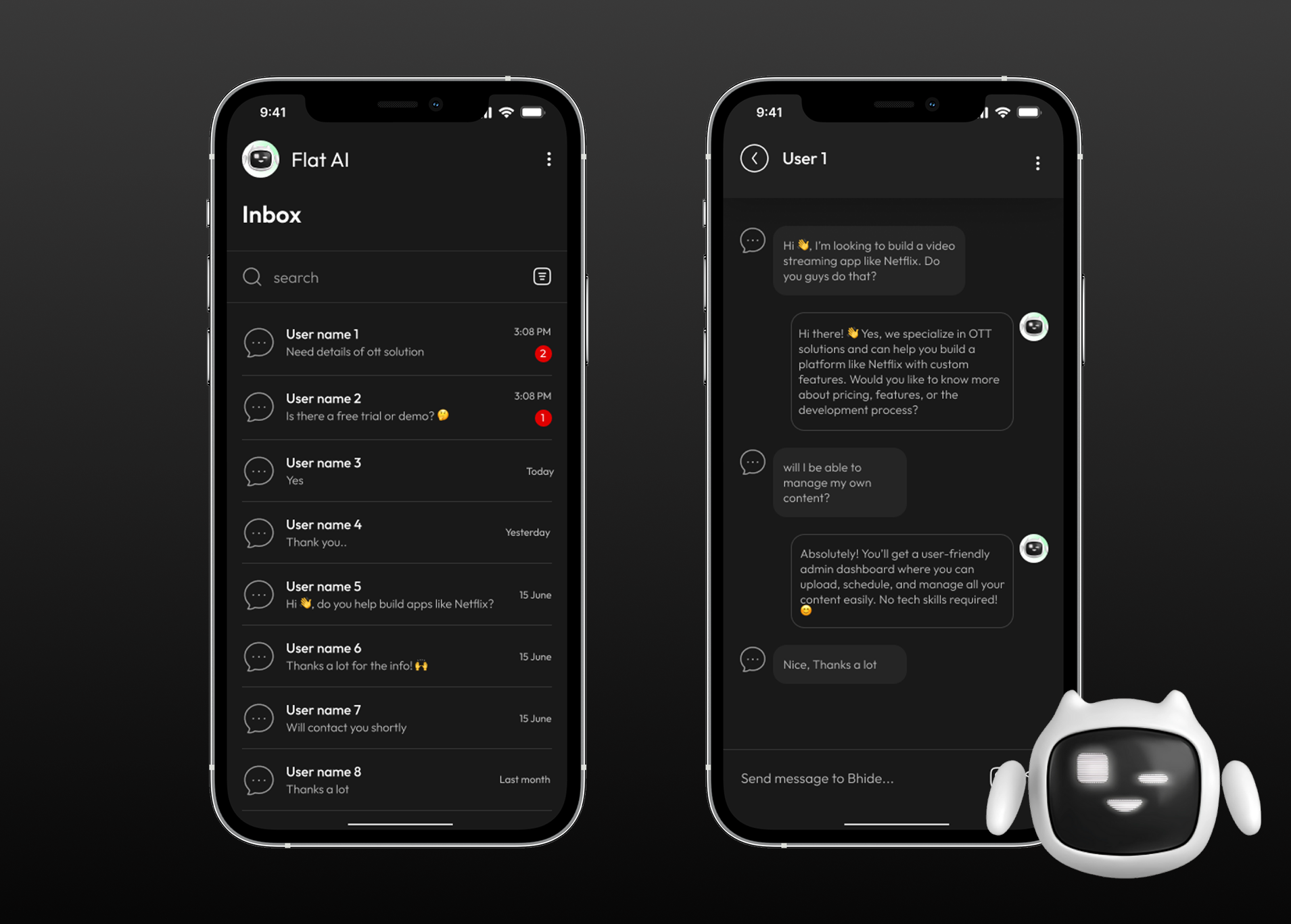 Flat AI Chatbot Platform